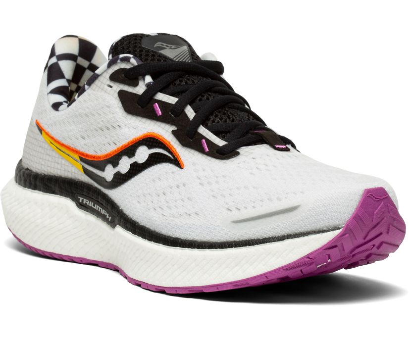 Saucony Triumph 19 Women's Running Shoes Silver / Black | Canada 207NWYB